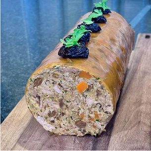 Rillettes d’agneau façon Tajine, glaçage végétal proposé par votre traiteur à Boulogne-Billancourt (92)